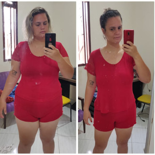 Aluna que emagreceu 15 kg, antes e depois