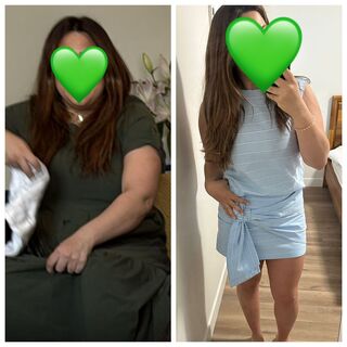 Aluna antes e depois: mudança de silhueta